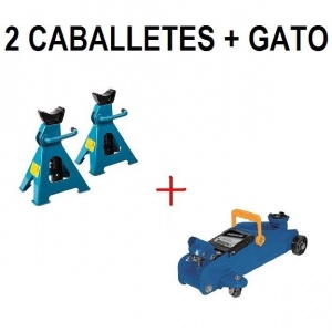 KIT 2 CABALLETES + GATO HIDRÁULICO